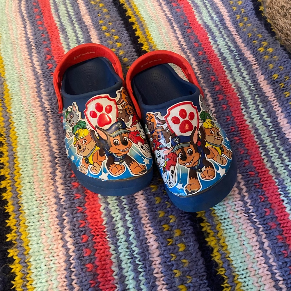 Children’s size 13 paw patrol crocs